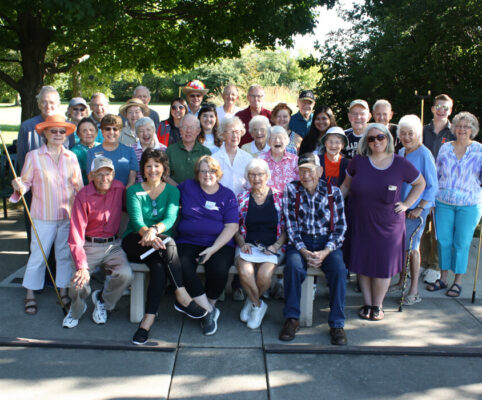 residents and staff posing